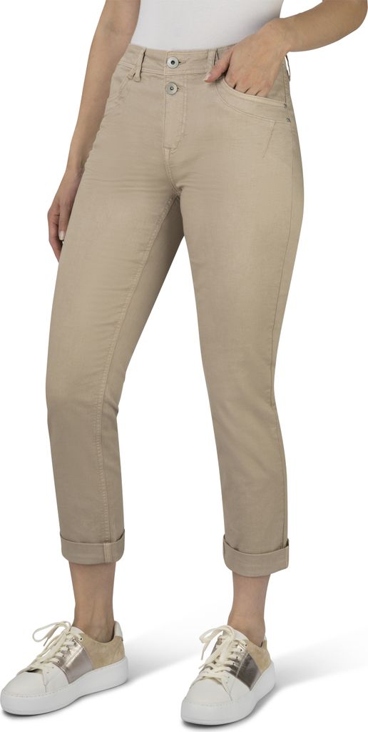 Stooker Women DAVOS COLOUR DENIM Damen Boyfriend-Jeans Boyfriend Fit 42 (Länge 28) simply taupe