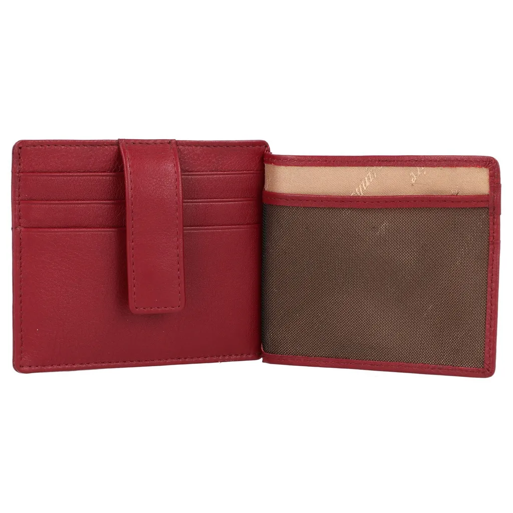 Porta Carte Credito Esquire Oslo Rosso | Sottile RFID Pelle Nappa Premium - 10