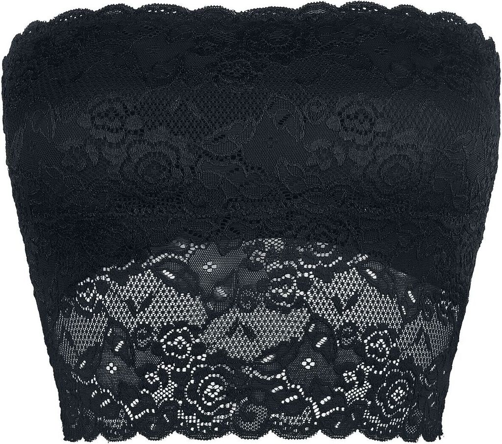 Black Premium by EMP Damen schwarzes Bustier aus Spitze mit herausnehmbaren Pads L