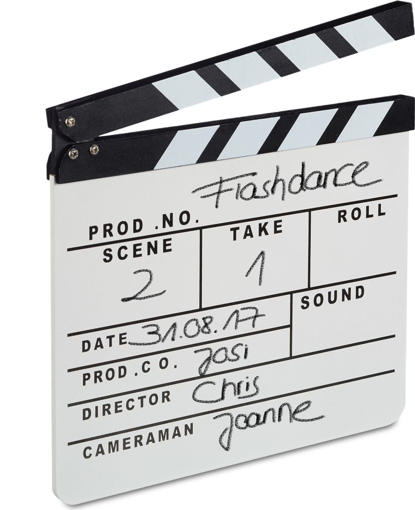 10 ciak in legno, ciak da regia su cui scrivere, Immagine del prodotto 