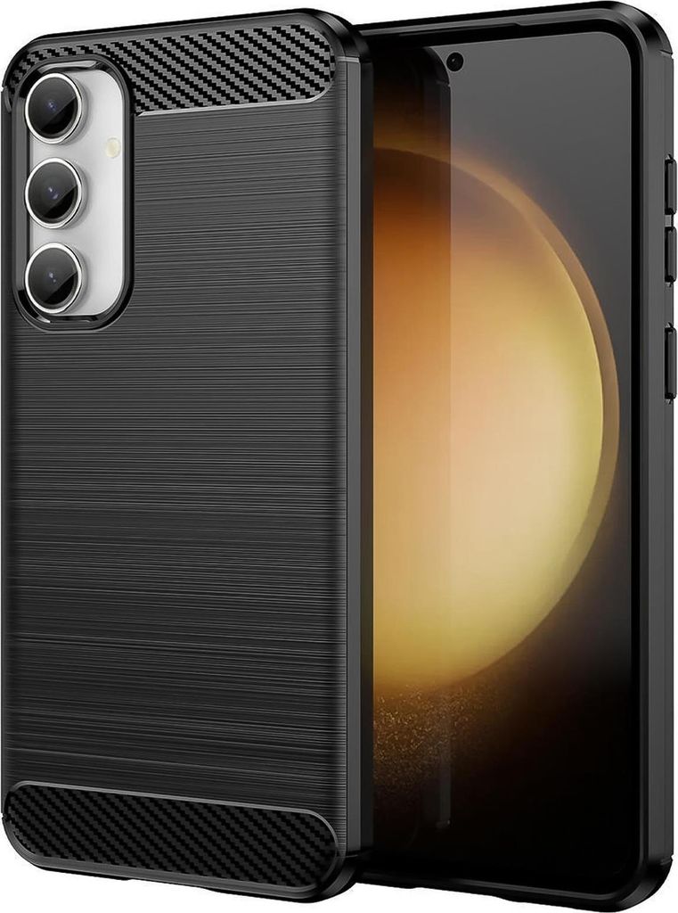 Hülle Carbon für Samsung Galaxy S23 FE Schutzhülle Handy Case TPU Cover Handyhülle