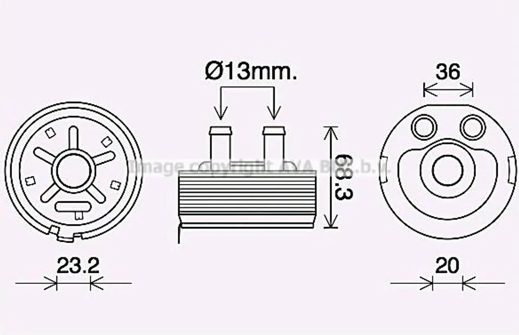 Évitez la surchauffe : Refroidisseur d'huile AVA DN3443 pour Nissan Almera