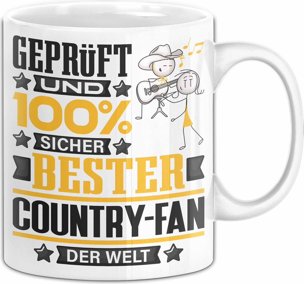 Country-Fan Geschenk Lustiger Spruch für Country-Fan Geschenkidee Bester Country-Fan Der Welt (Weiß)