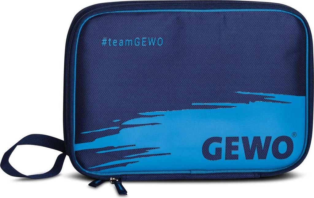 GEWO Tischtennisschlägerhülle Doppel Wave marine/hellblau