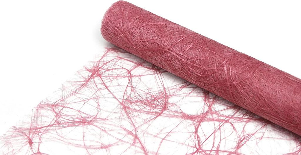 JULANO Sizoweb Original Tischläufer Tischband zur Dekoration (60cm breit, 5m lang, Farbe: rosa)