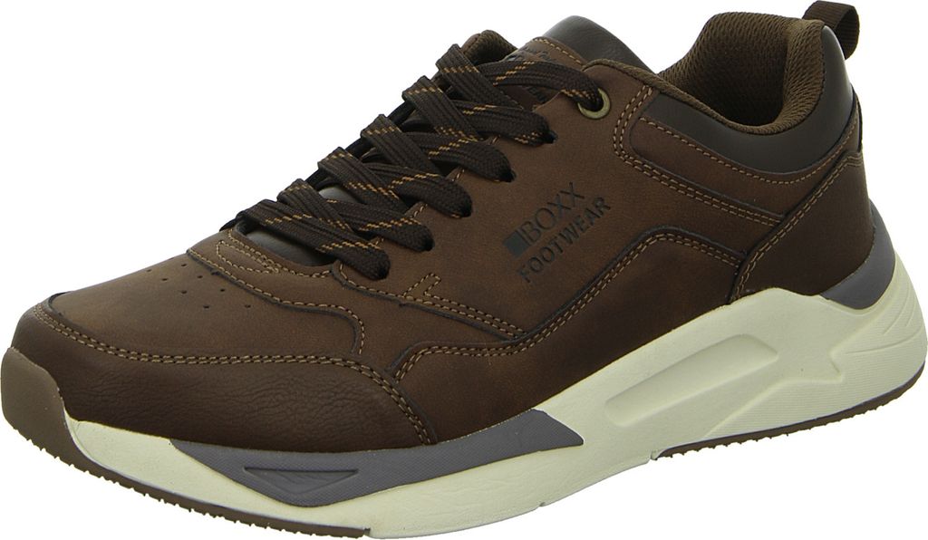 BOXX Herren-Schnürhalbschuh Braun, Farbe:braun, EU Größe:46