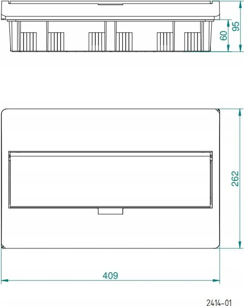 Tableau électrique de répartition encastrable 18 modules design - 3