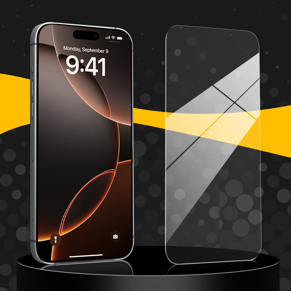 2X Für iPhone 16 Pro ( 6.3" ) - Panzerglas Glasfolie Produktbild 4