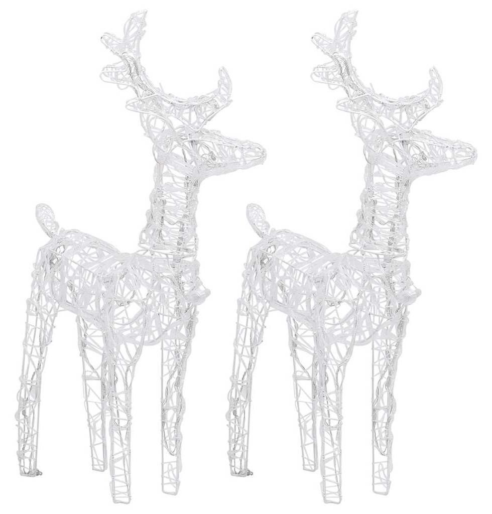 vidaXL, 2 faroles de ciervo con luces LED, color blanco Imagen del producto 