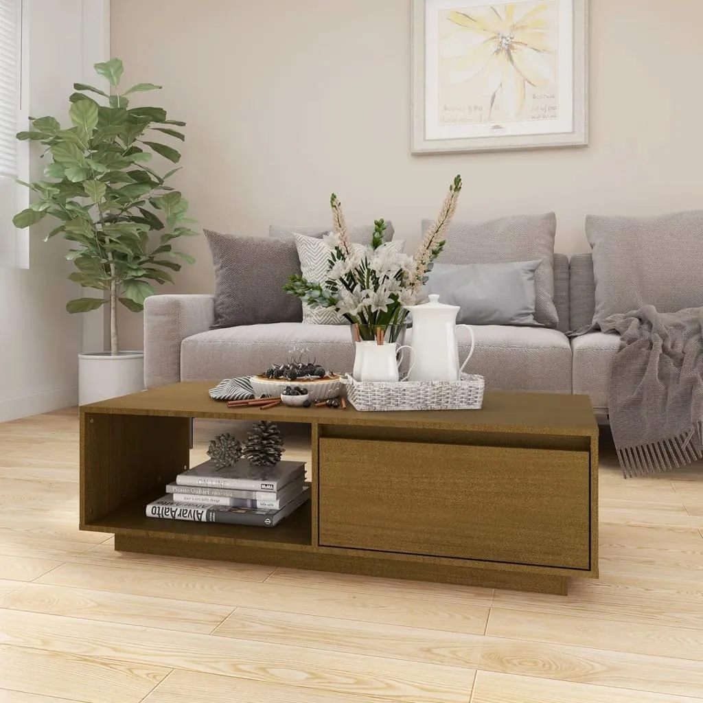 Tavolino da Salotto Moderno Maison Exclusive Pino Massiccio 110cm