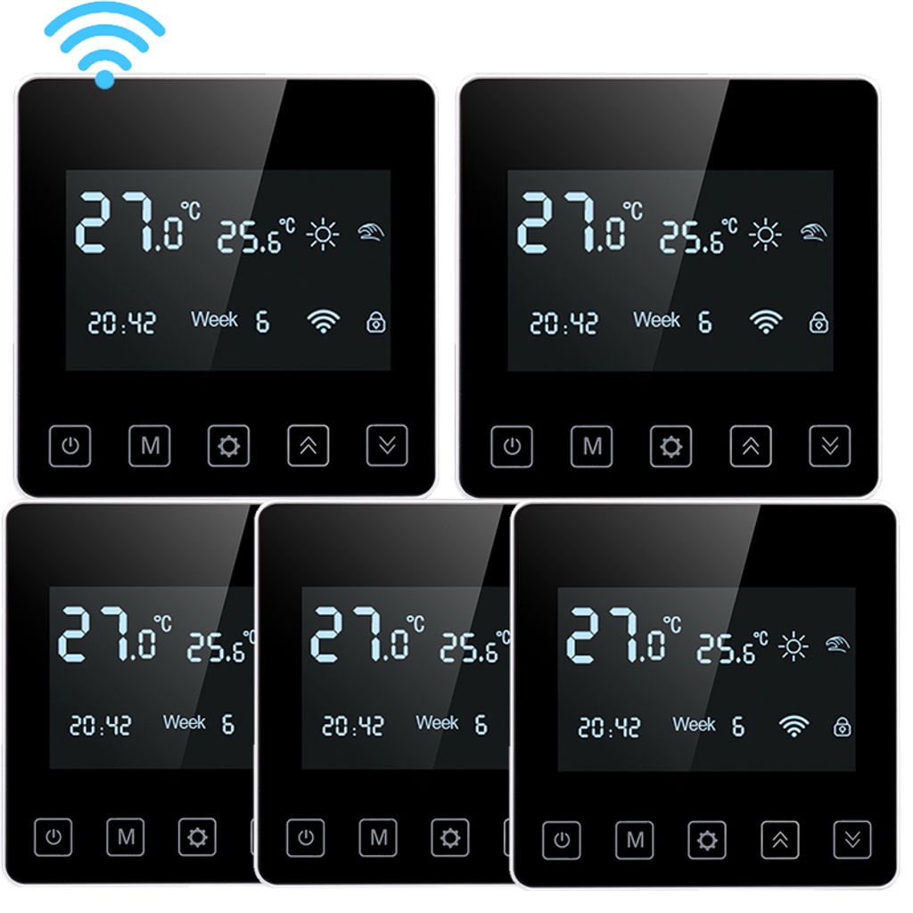 5 Pack WiFI Thermostat Touchscreen Programmierbar FußBodenheizung Raumthermostat 