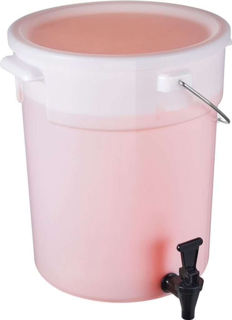 Getränkespender 19 L - Saftspender aus Kunststoff mit Zapfhahn & Deckel - Eistee, Limonade, Wasser - ideal für Partys, Restaurants und Hotels