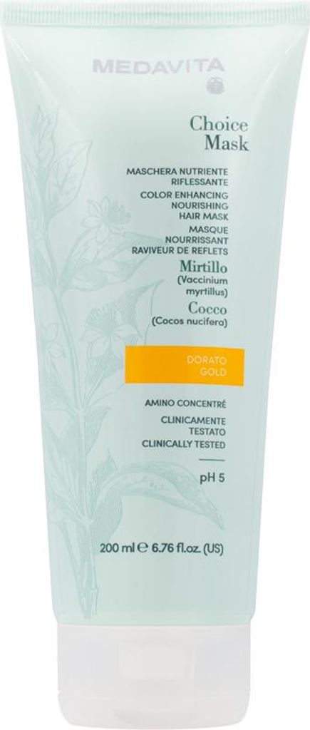 Medavita Lunghezze Choice Mask Gold 200ml - nährende Reflexmaske Gold