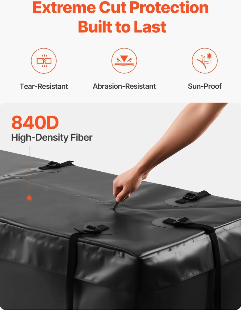 Sac de Transport Étanche pour Porte-bagages Arrière 566L PVC Renforcé