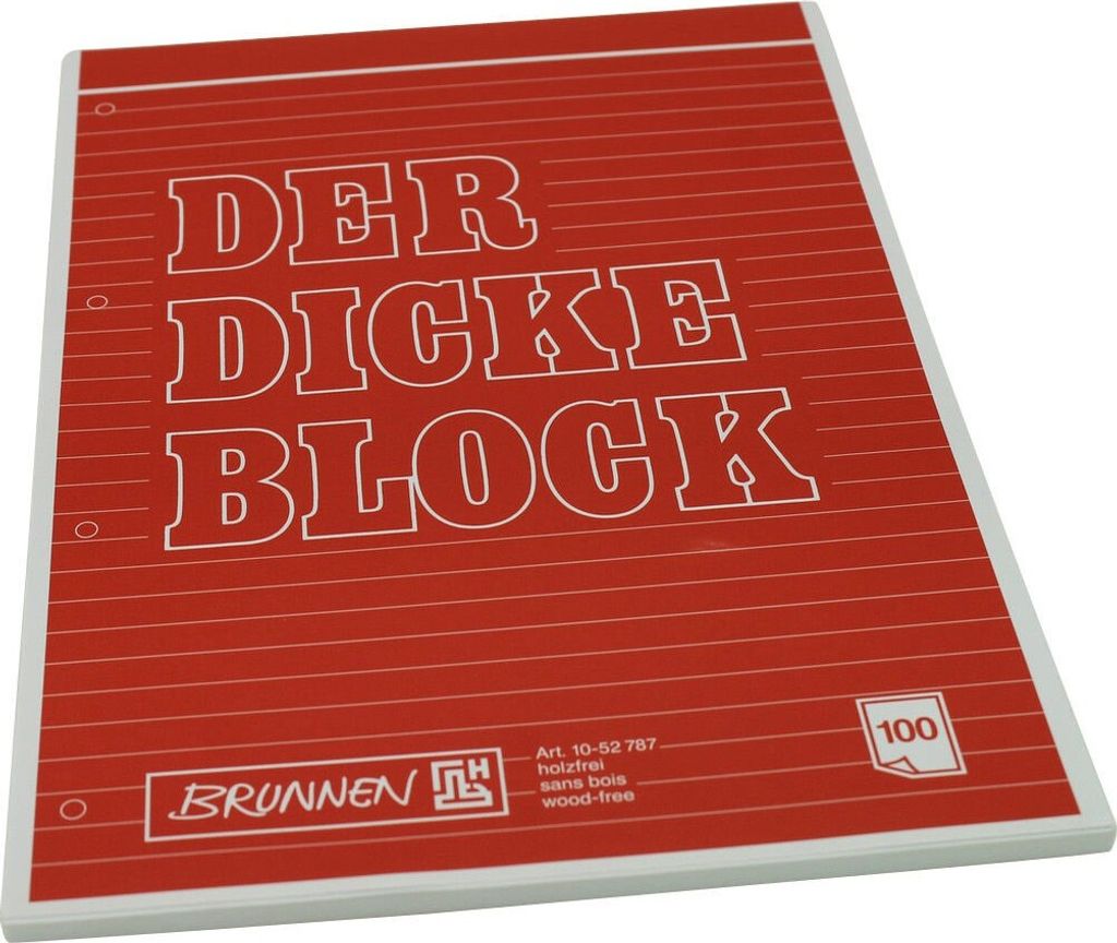 BRUNNEN Briefblock 60g liniert gelocht 100 Blatt 1052787