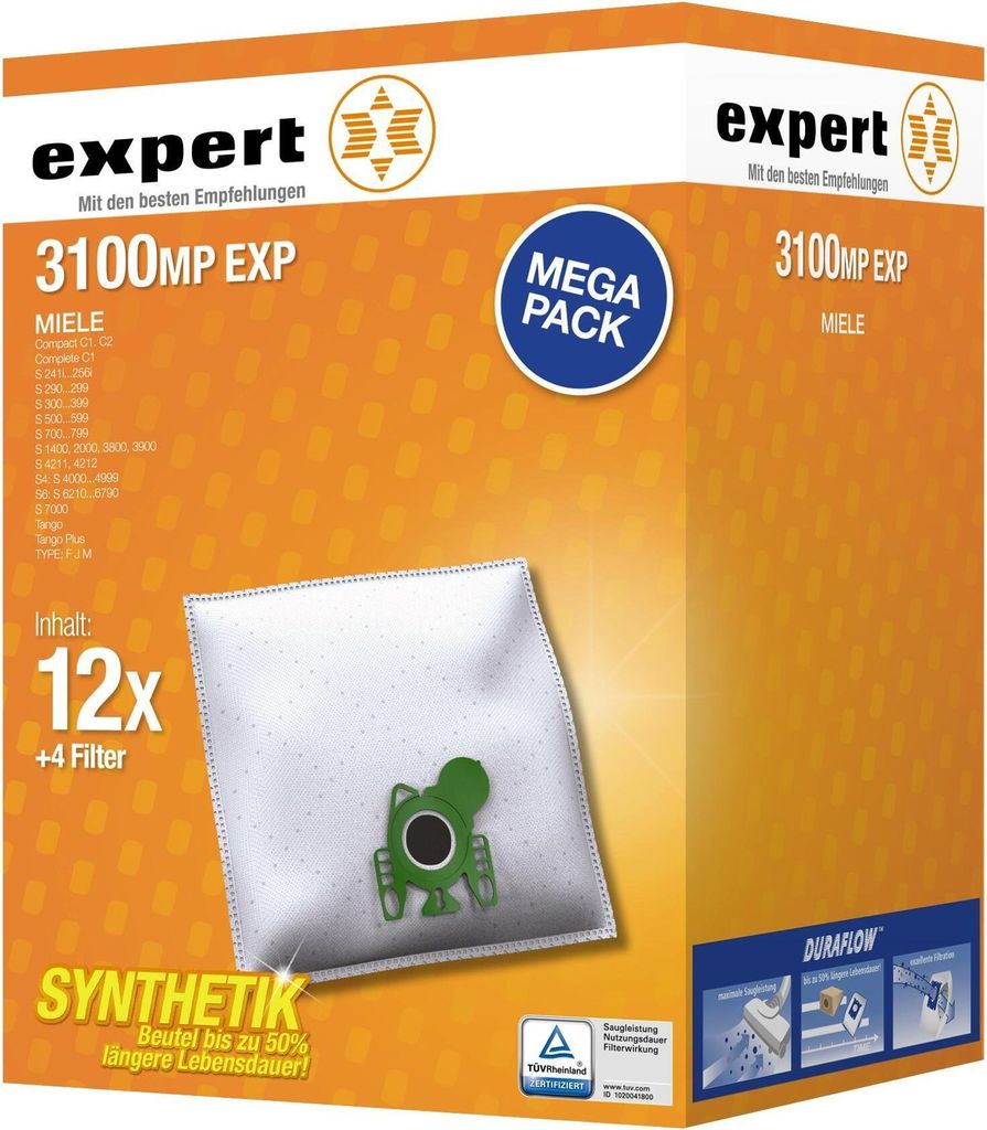 A product box for Miele vacuum cleaner bags.