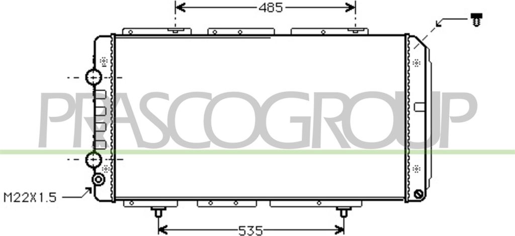 PRASCO CI950R008 Kühler Wasserkühler Motorkühler für FIAT DUCATO Pritsche/Fahrgestell (230) DUCATO Kasten (244) DUCATO Pritsche/Fahrgestell (244)