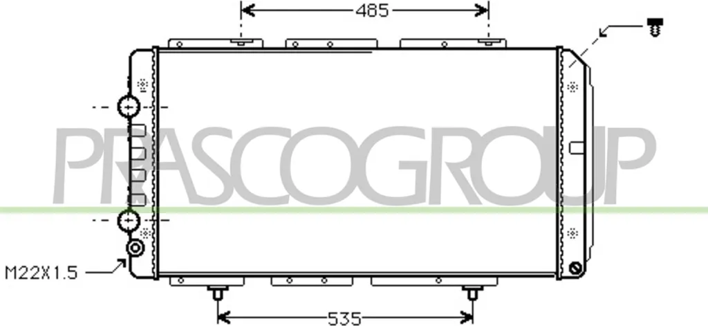 Radiateur PRASCO en aluminium renforcé pour moteur Boxer Ducato