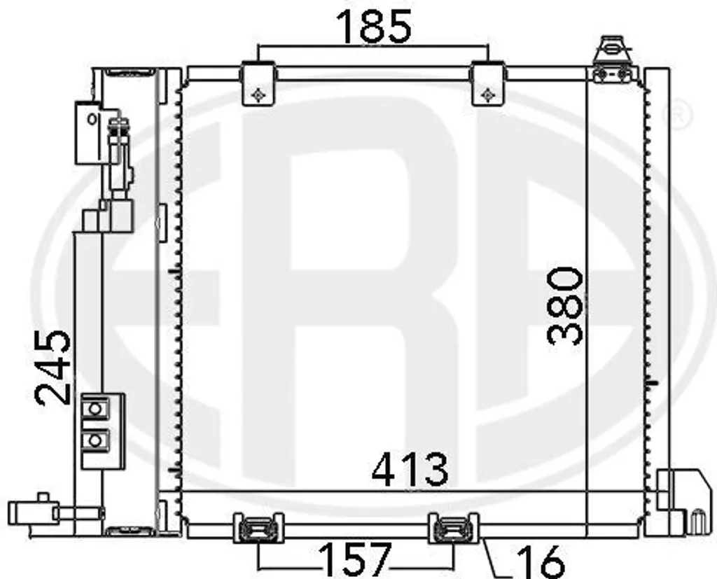 Condensateur climatisation ERA 667011 haute performance OE 1850056