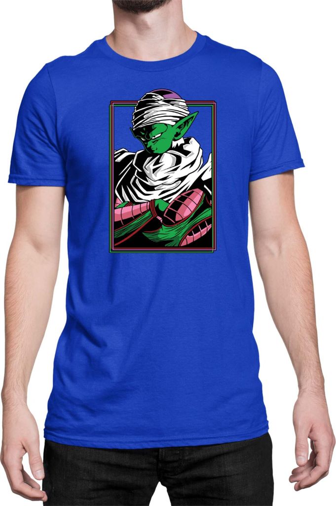 Herren T-Shirt Dragon Anime Manga Ball Z Piccolo 20, Man XL / Blau
