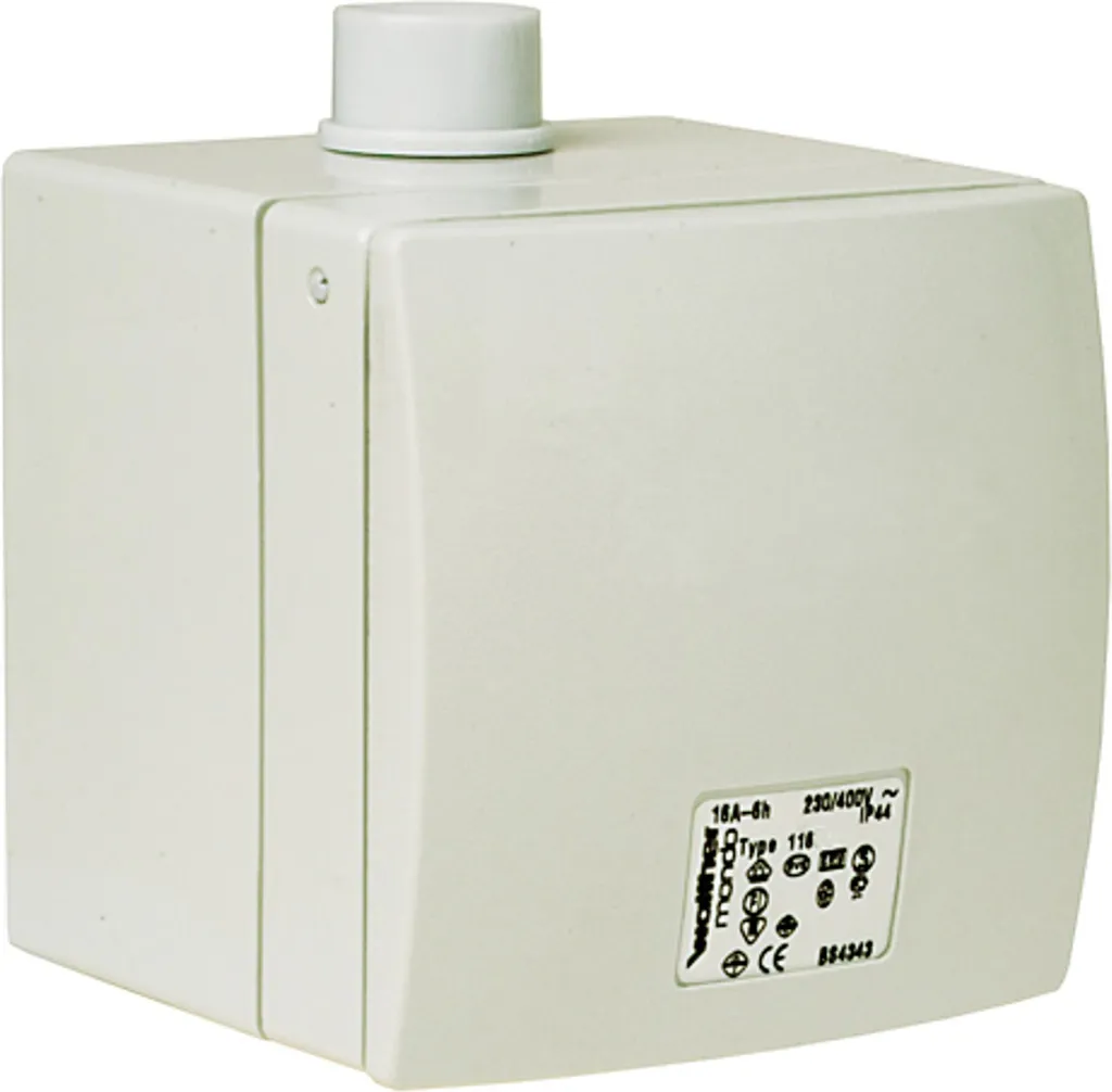 Prise murale IP44 étanche 5 pôles 16A 400V Walther Werke MONDO 116 grise