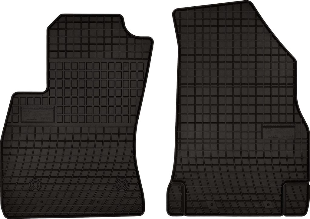 Gummifußmatten passend für Opel Combo D (Kombi 1. Reihe, Bj. 2011-2018) – schwarz, passgenau, mit Befestigungen set 2 Stk. - Gummi-Automatten