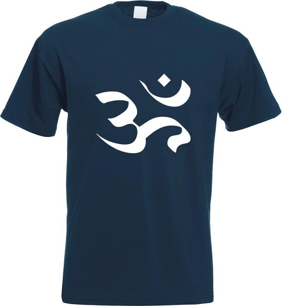 Kiwistar - T-Shirt - Navy - Om Motiv Bedruckt Funshirt Design Print - mit Motiv Bedruckt - Funshirt Design - Sport - Freizeit - Herren - M