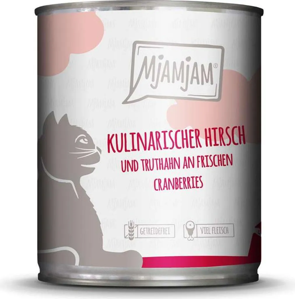 Menu Complet Chien Mjamjam Cerf et Dinde - Repas Sans Céréales 6x800g