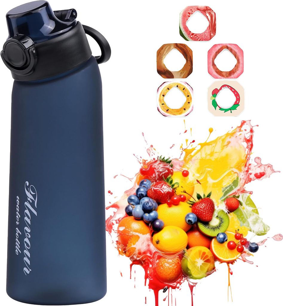 MCBOSON Air-Wasserflasche mit 5 Aromakapseln, 900 ml Produktbild