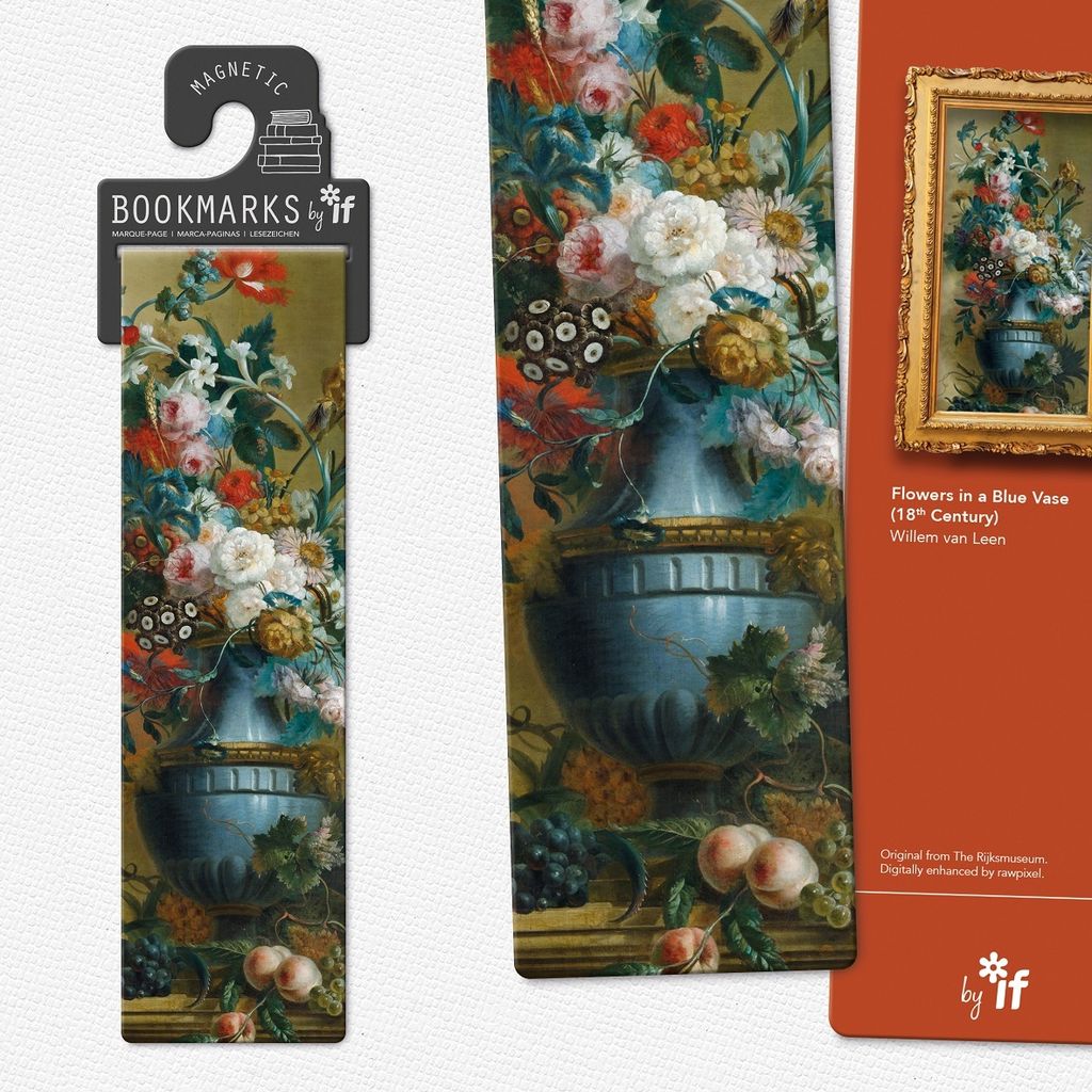 Magnetisches Lesezeichen „Blumen in einer blauen Vase“