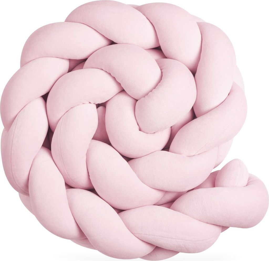 Light Pink - Geflochtene Bettschlange Bettumrandung für Produktbild 