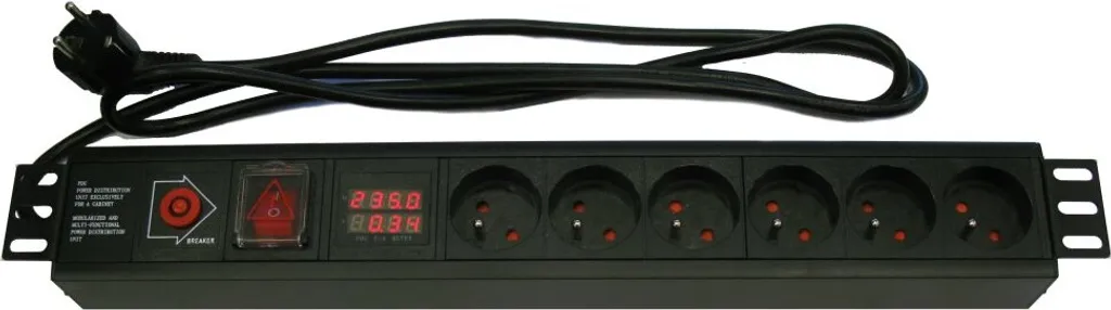 XtendLan Panneau Distribution 19'' 6x 230V CSN avec Mesure de Puissance