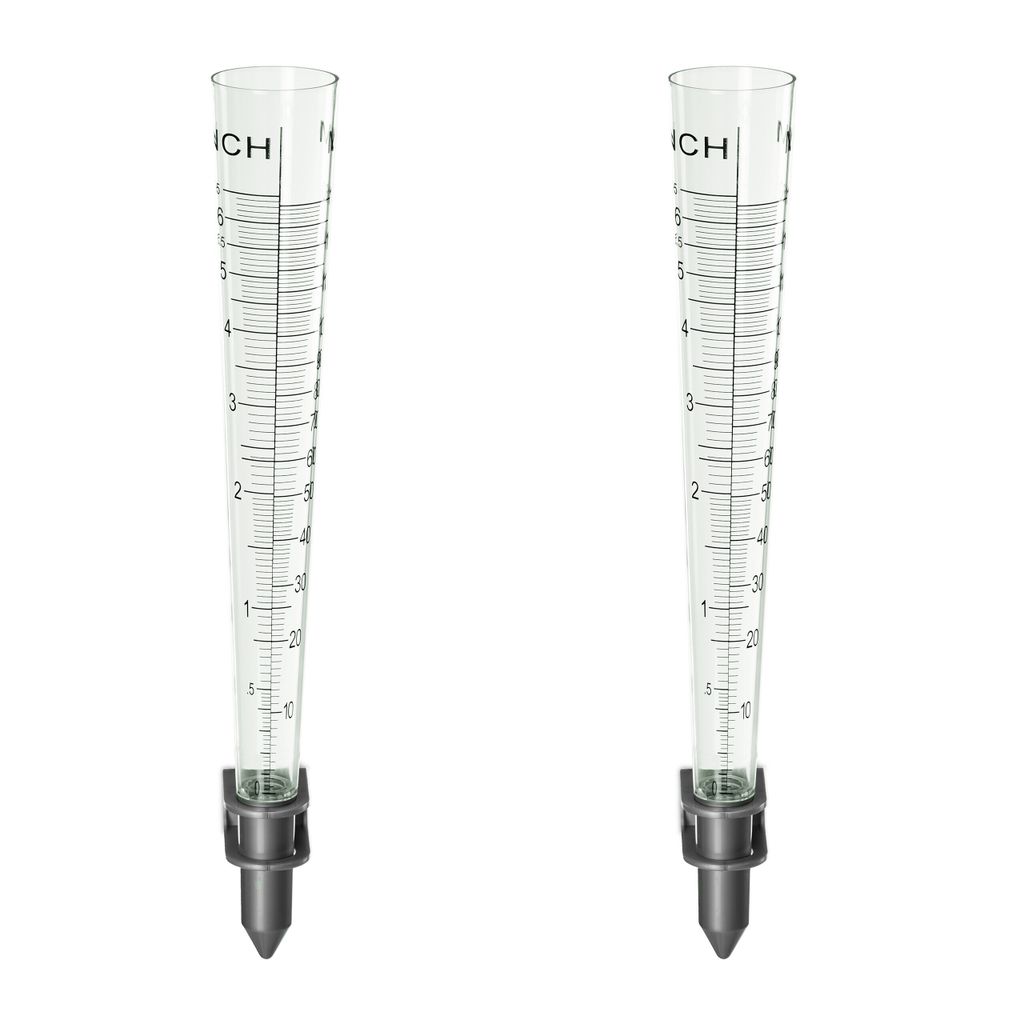 Acryl-Regenmesser – Konisch, 0,3 Cm – 14 Cm Skala, Mit Pfahl (15,2 Cm), Für Garten & Balkon