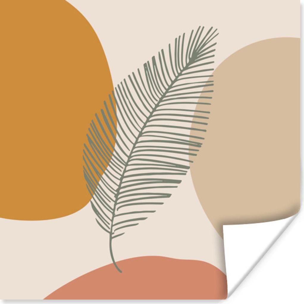 MuchoWow Poster Feder - Pastell - Sommer 100x100 cm - Babyzimmer