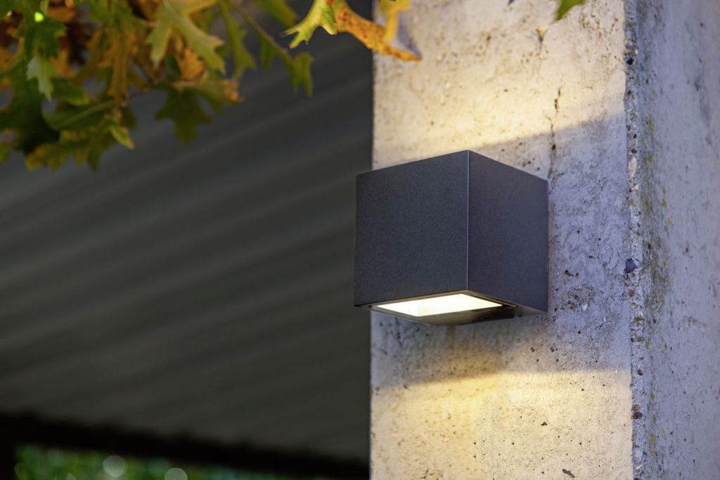 Lutec LED Außenwandleuchte Gemini anthrazit Up- & Downlight Produktbild 12