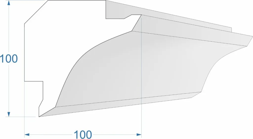 Décoration Murale avec Éclairage Indirect LED - Profilé Stuc 2m LS7C - 3