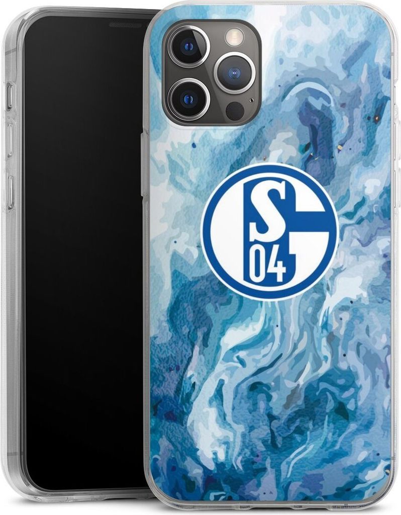 DeinDesign Handyhülle für Apple iPhone 12 Pro Silikon Hülle Case Smartphone Schutzhülle FC Schalke 04 Fanartikel Logo