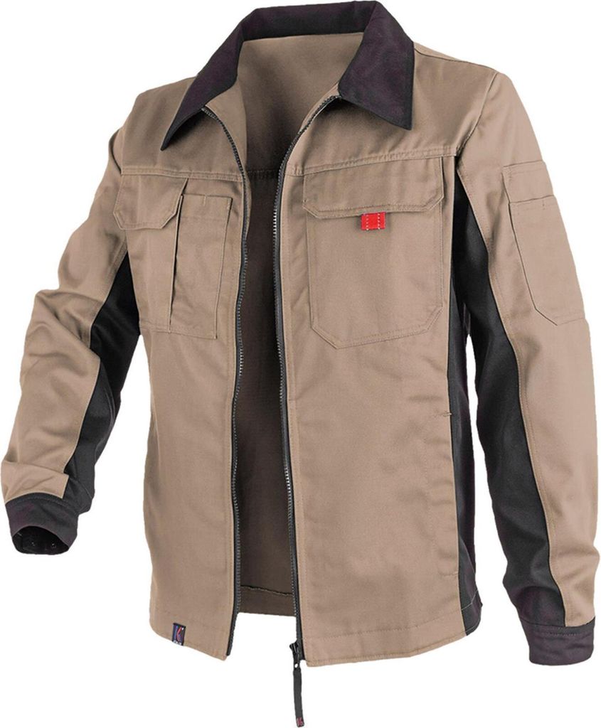 Kübler Jacke beige/schwarz 65%Polyester/35%Baumwolle Gr. 56
