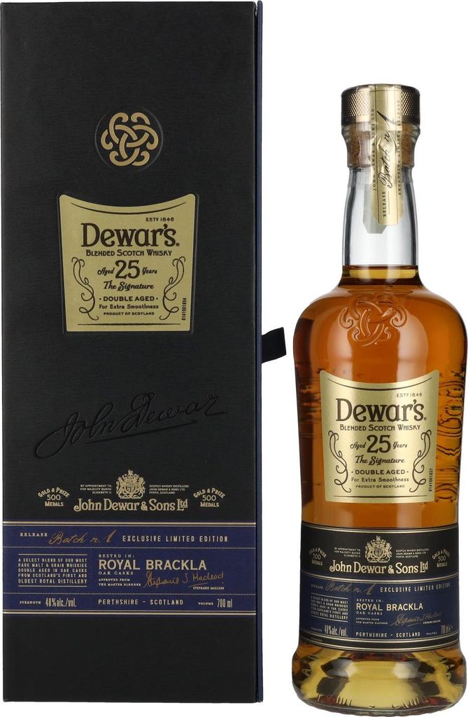Dewar's 25 Years Old Double Aged Blended Scotch Whisky 40% Vol. 0,7l in Geschenkbox