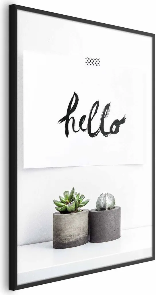 Poster Casa Scandinava 60x90 con Cornice Nera - Arredo Parete Living