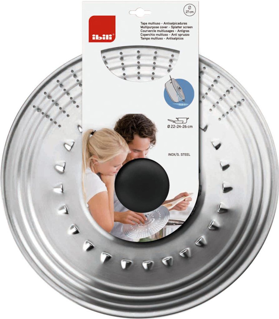 Multifunkční víko Ibili, nerezová ocel, 22/24/26 cm, Obrázek produktu 