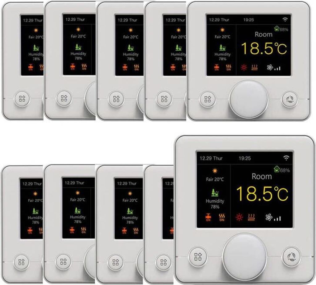 10X WiFi Digital buntem RGB LCD Raumthermostat Thermostatr für 3A Wassererwärmung Fußbodenheizung programmierbarer Thermostat Wandthermostat Te...