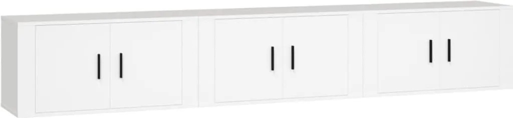 Meuble TV pour petit salon - Pack 3 Armoires murales gain de place 80cm