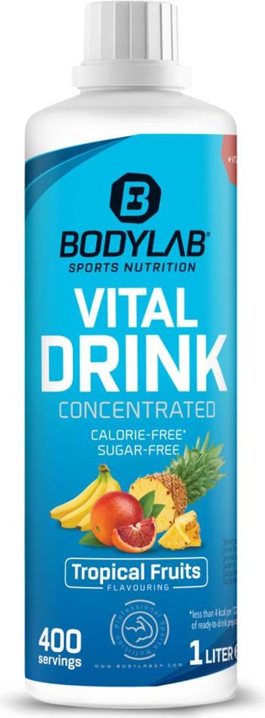 BODYLAB Vital Zero Drink - 1000ml - Tropical Fruits