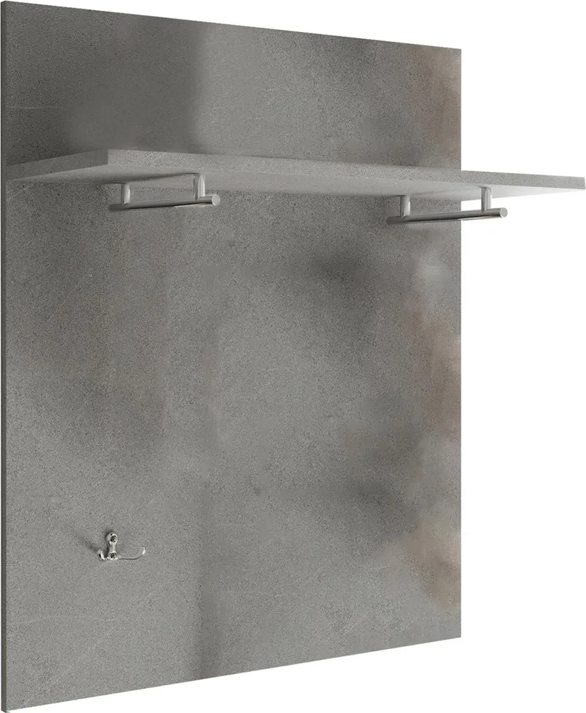 Meuble Entrée Gris Béton Dosolo 63x78h cm avec Installation Suspendue