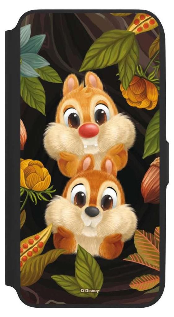 NIVOCASE Klapphülle für Samsung Galaxy A16 5G Handyhülle aus Kunst Leder NIVOflip schwarz Disney Offizielles Lizenzprodukt Chip und Chap