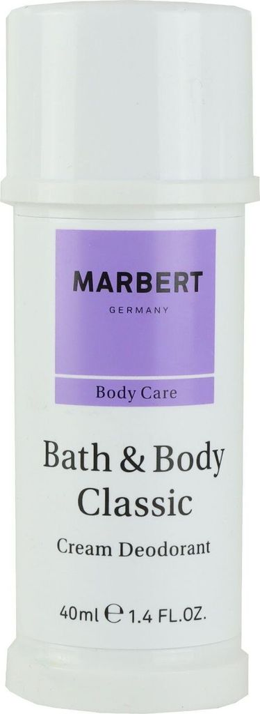 A product shot of a Marbert cream deodorant.