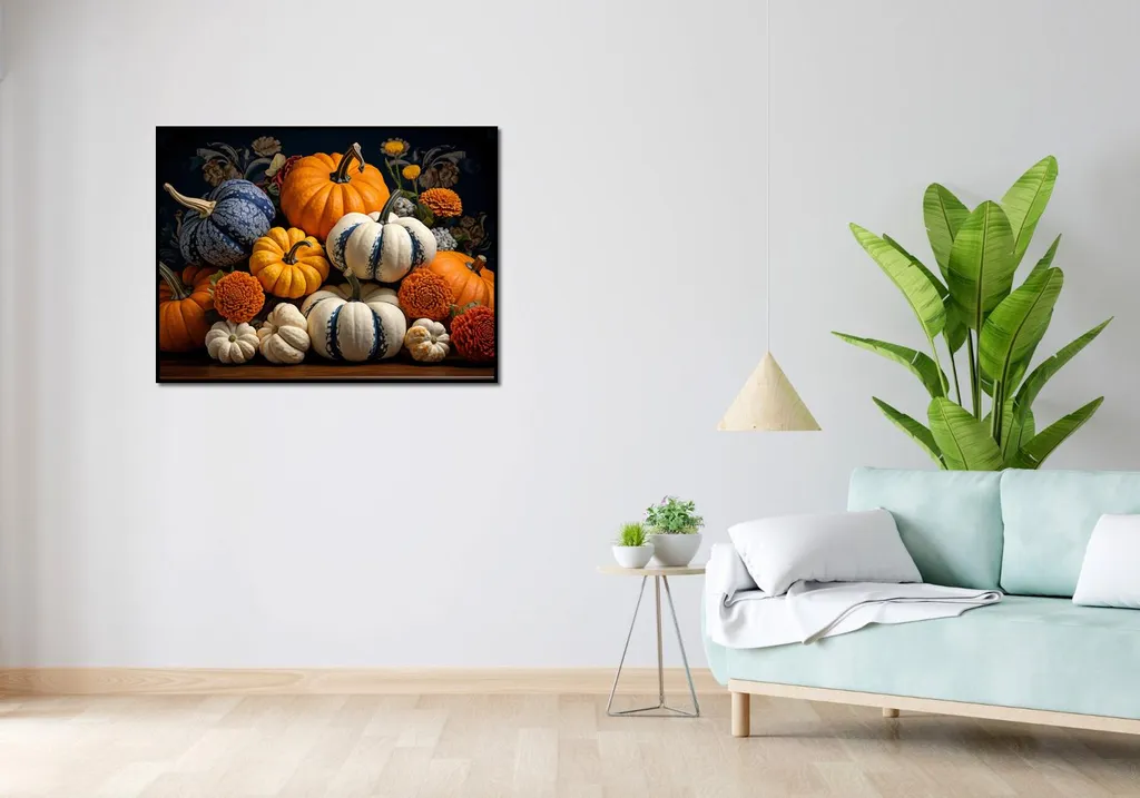 Décoration Murale Salon Automne - Affiche 100 x 75 cm Paysage Boisé - 3