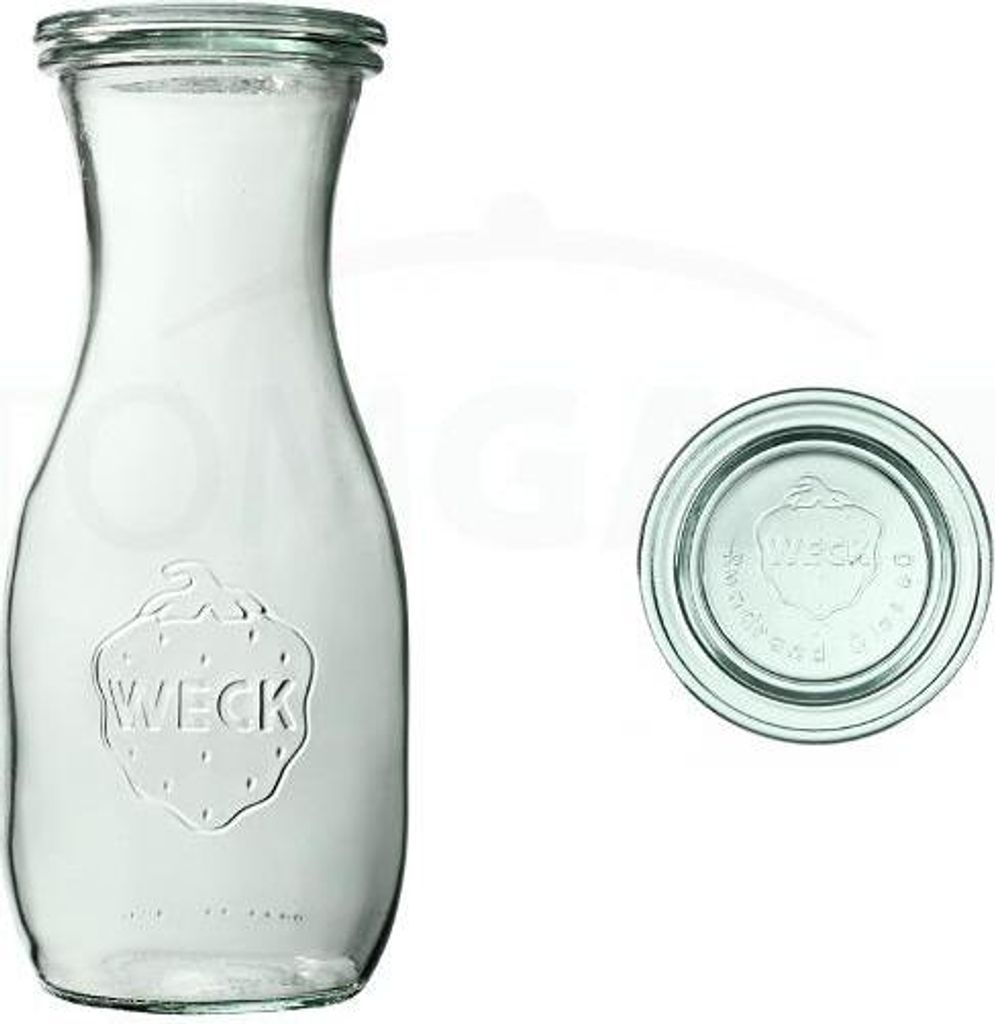 Weck Einkochflasche Saftflasche 500 ml mit 60 mm Deckel 6er Produktbild 