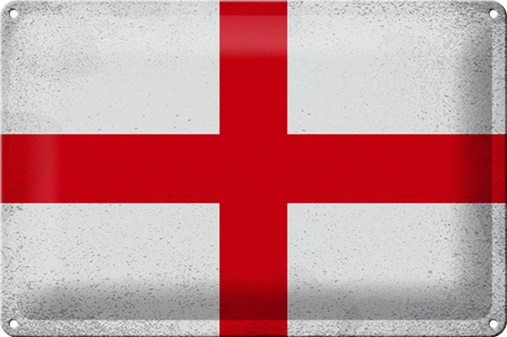 Blechschild Flagge England 30x20cm Flag of England Vintage Produktbild 